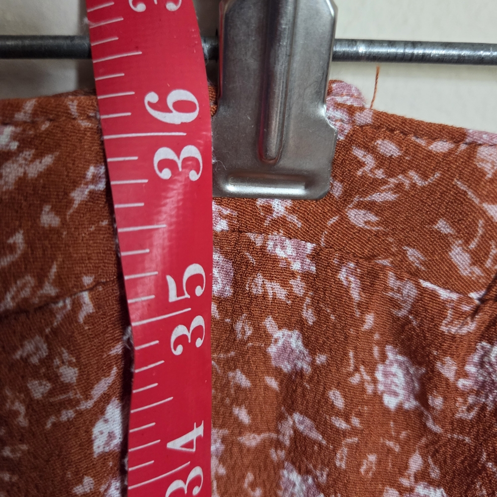 Wild Fable Floral Button-Front Skirt in Rust - Picture 6 of 6